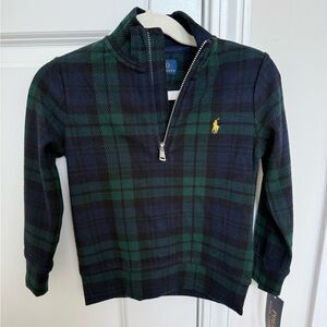 Polo by Ralph Lauren Kids Green and Blue Plaid  comfy light- soft sweater boys 3
